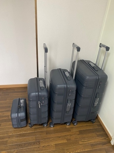 （新品、未使用）4点セット PPトラベルケース 防爆ジッパー付き カルーセルトラベルケース