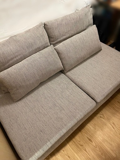 値下げ中【美品!】IKEA ソファ SÖDERHAMN ソーデルハムン 3人掛けコンパクトソファセクション, ヴィーアルプ ベージュ/ブラウン