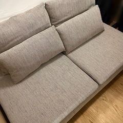 値下げ中【美品!】IKEA ソファ SÖDERHAMN ソーデルハムン 3人掛けコンパクトソファセクション, ヴィーアルプ ベージュ/ブラウン