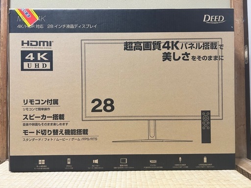 4K 高解像度　液晶ディスプレイ モニター ゲーミング FX DEED製 M2804K\n