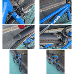 美品 カスタム クロスバイク サイクルコンピュータつき 中古車両に新品パーツつけました 付属装備まるごと全部ついて、乗って帰れます