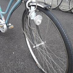 中古自転車2485 前後タイヤ新品！ 27インチ 3段ギヤ LED