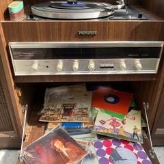 パイオニア ステレオ S-55スピーカー   レコードプレーヤー 通電確認 
