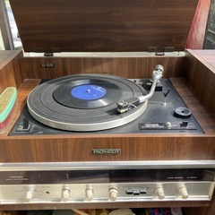 パイオニア ステレオ S-55スピーカー   レコードプレーヤー 通電確認 