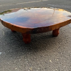 一枚板天板、テーブル、座卓、輪切り座卓、切り株座卓、サイドテーブル