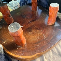 一枚板天板、テーブル、座卓、輪切り座卓、切り株座卓、サイドテーブル