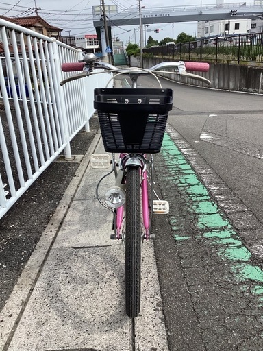 【中古自転車】　(ピンクメタリック)  20インチ