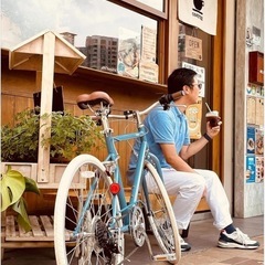 26インチ　クロスバイク自転車
ブルーグレー