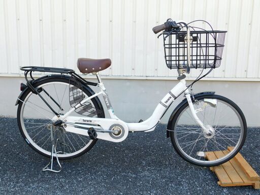 中古自転車多数販売中!　試乗して下さい!　早い者勝ち!　ご来店ください!　ハンドル一体型　U型フロントバスケット　子乗せ対応　安定両立スタンド　ハンドル機能　ビン鋲おしゃれサドル　F22インチ　R26インチ　ホワイト　内装3段変速　オートライト　お買い物に便利!!　売れてます!　早い者勝ち!　外観状態は全体的に極めて良好と思います!　m49