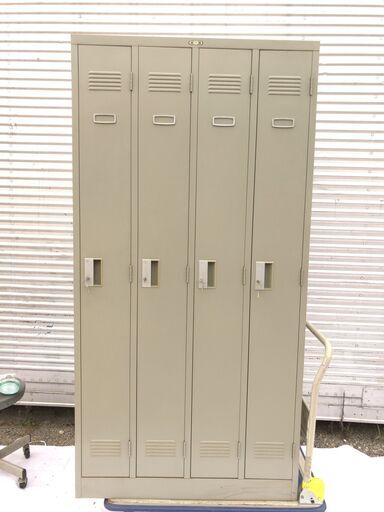 ■13■NAIKI ロッカー 4人用 4連 スチール製 ナイキ 事務所 オフィス 収納 オフィス 事務所 工場 店舗