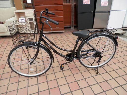 #416　ほぼ未使用自転車!　NAFUCOオリジナル　軽快車　LED　26インチ　ブラック　美品