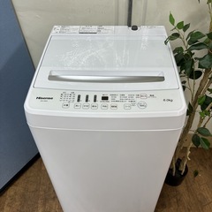 I613 🌈 ジモティー限定価格！ 2020年製♪ Hisense 洗濯機 （6.0㎏） ⭐ 動作確認済 ⭐ クリーニング済