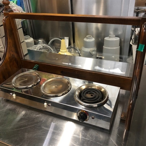 業務用  コーヒードリップ3連ウォーマー  \u0026 木枠付サイフォンガード  SILK ROOM 丸広産業　カリタ