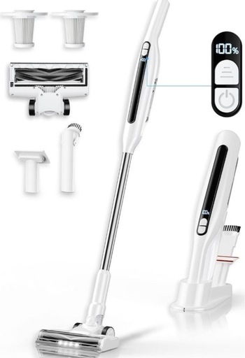 掃除機 コードレス 軽量 自立式 Type-C 充電式 0.6kg サイクロン