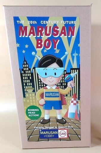 可愛いですよ～♪ MARUSAN マルサンボーイ MARUSAN BOY ボブルヘッド 首振りソフビマスコット人形★箱入り未開封・新品未使用品・絶版品・美品