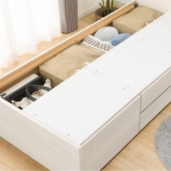 ニトリ 収納シングルベッド ホワイト