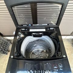 C7327★2022年製美品★ニトリ　洗濯機　黒　ブラック　ガラストップ　6KG 6kg全自動洗濯機(NT60T1 ブラック)(リサイクル回収なし