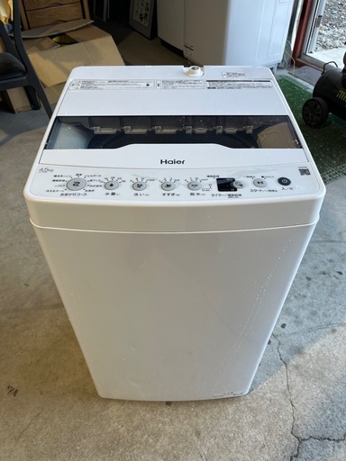 ２０２３年製　ハイアール　全自動洗濯機　４．５ｋｇ　ホワイト　風乾燥　ＪＷ－ＨＳ４５Ｃ