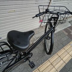 26吋 ファッションシティサイクル 外装6段/LEDオート/ブラック