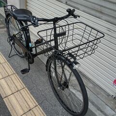 26吋 ファッションシティサイクル 外装6段/LEDオート/ブラック