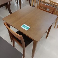 ☆ジモティ割あり☆ NITORI ダイニングセット ブラウン W75×D75×H71 