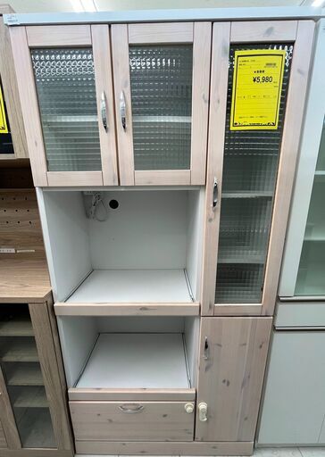 セール】食器棚 幅(W)870mm × 奥行(D)370mm × 高さ(H)1770mm