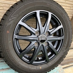 ダイハツ エッセ で使用　スタッドレスタイヤ 155/65R13 13インチ　ホイール 4本セット 日本製ノーストレックN3i+レーベンLH 1340+45 4H100