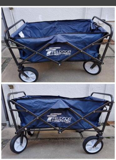 FIELDOOR ワイルドマルチキャリー 折りたたみ式多用途キャリーカート 耐荷重150kg アウトドアワゴン＋テーブル付き