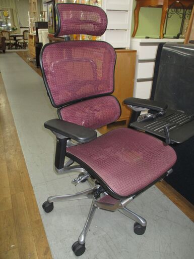 R207 Ergohuman PRO エルゴヒューマン プロ メッシュ オットマン内臓 2013年製 OAチェア Used・美品
