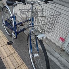 [SAKAMOTO]Primer(プライマー)27吋 シティサイクル アルミ/外装6段/LEDオート/ネイビー