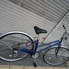 [SAKAMOTO]Primer(プライマー)27吋 シティサイクル アルミ/外装6段/LEDオート/ネイビー