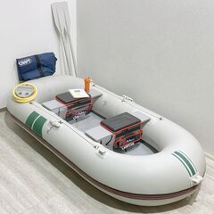 使用少 おまけ付 ジョイクラフト 4人乗りゴムボート TRK-4 JOYCRAFT 全面板底 フラットボトム ダイナキール 手漕ぎ E1DN0301