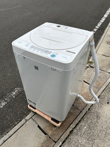 SHARP 4.5kg洗濯機 ES-G4E7-KW 2020年製 - 洗濯機