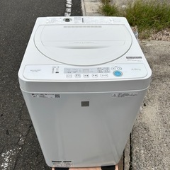 2 シャープ 2020年 洗濯機 ES-G4E7-KW 4.5kg
