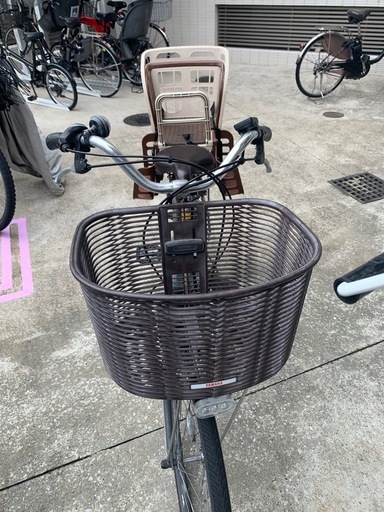 受け渡し決まりました電動自転車ヤマハ子供乗せカゴ付き