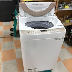 洗濯機 7.0kg シャープ ES-KS70U 2019年製 W(幅)56.5×D(奥行き)53.5×H(高さ)89.8cm ※クリーニング済