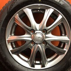 【BS BLIZZAK VRX3 155/65R14】スタッドレス【SIBILLA 14インチ 4.5J4HPCD100+45】21年製 バリ溝 N-BOX ウェイク等　(VTI034) 