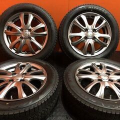 【BS BLIZZAK VRX3 155/65R14】スタッドレス【SIBILLA 14インチ 4.5J4HPCD100+45】21年製 バリ溝 N-BOX ウェイク等　(VTI034) 