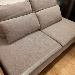 値下げ中【美品!】IKEA ソファ SÖDERHAMN ソーデルハムン 3人掛けコンパクトソファセクション, ヴィーアルプ ベージュ/ブラウン