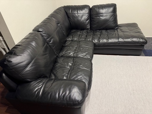 ネット決済 】ニトリ本革張りコーナーソファ（Nステイツ）