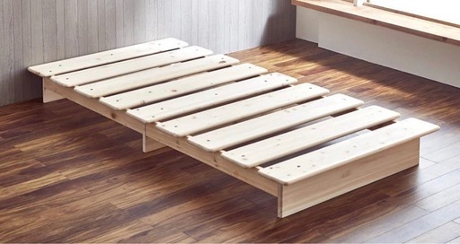 国産檜　ローベッド　　　セミダブル　美品