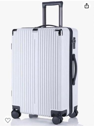 新品　スーツケース　Mサイズ　60Ｌ　キャリーケース　ホワイト　白　軽量　バッグ