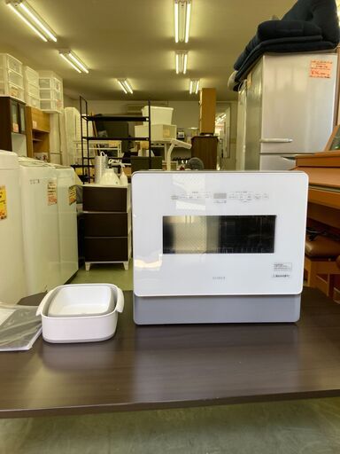 【リサイクルショップ　ピカソ　小松原】2022年製 シロカ 2WAY食器洗い乾燥機 4～5人用/オートオープン機能/バケツ給水/食器36点 SS-MA351★4282★