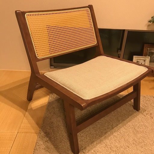 ラタン調ラウンジチェア
