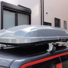 inno ルーフボックス BR33 グレー 中古 左開き ルーフBOX 普通車、小型車、軽自動車ハイト系 ルーフキャリア