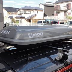 inno ルーフボックス BR33 グレー 中古 左開き ルーフBOX 普通車、小型車、軽自動車ハイト系 ルーフキャリア