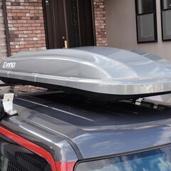 inno ルーフボックス BR33 グレー 中古 左開き ルーフBOX 普通車、小型車、軽自動車ハイト系 ルーフキャリア