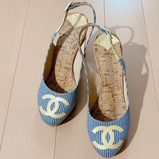 ヴィンテージ CHANEL  デットストック コルクサンダル