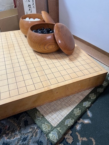 日本棋院囲碁セット（碁盤、碁石、笥、敷畳）