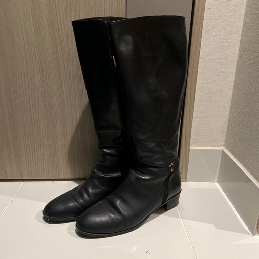 【美品★ヒール高3.5cm】ODETTE E ODILE レザー ロングブーツ　黒